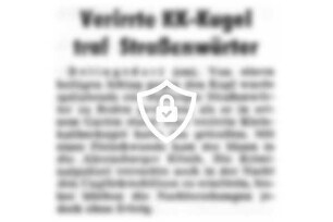 Verirrte KK-Kugel traf Straßenwärter
