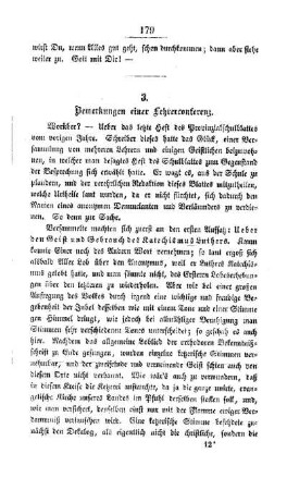 Bemerkungen einer Lehrerconferenz