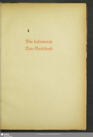 Die befreiende Tat-Botschaft