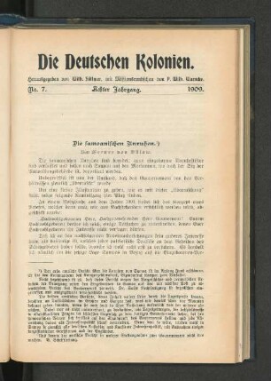Die Samoanischen Unruhen