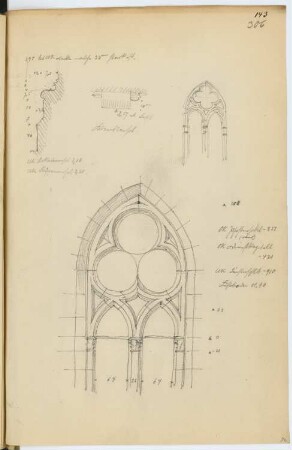 Dominikanerkirche, Koblenz: Details (aus: Skizzen- und Fotoalbum 7)