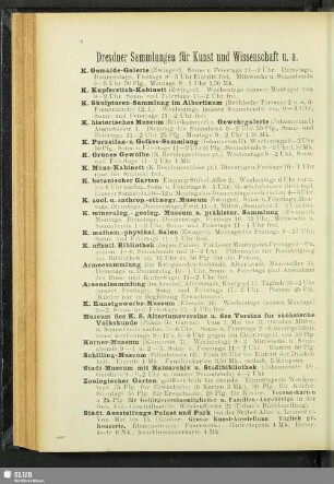 Dresdner Sammlungen für Kunst und Wissenschaft u.a.