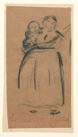 Mutter mit Kind auf dem Arm