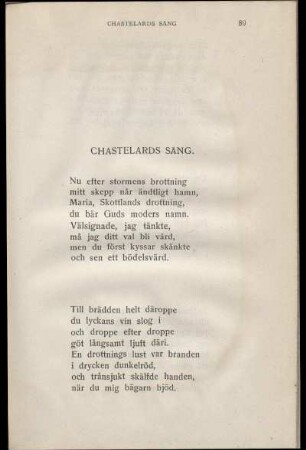 Chastelards Sång.