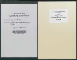 Amt Hausberge - Vogtei Übernstieg - Bauerschaft Päpinghausen: Unterlagen der Revisionskommission