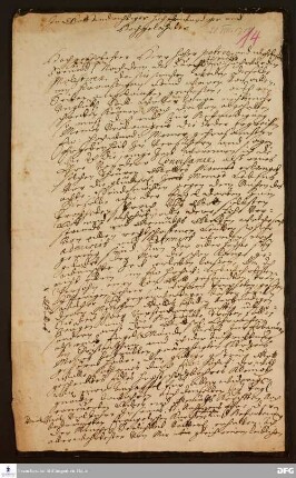 Brief von Sophia Eleonora von Limburg an August Hermann Francke.