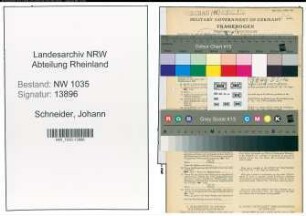 Entnazifizierung Johann Schneider , geb. 22.12.1912 (Kaufmaennischer Angestellter)