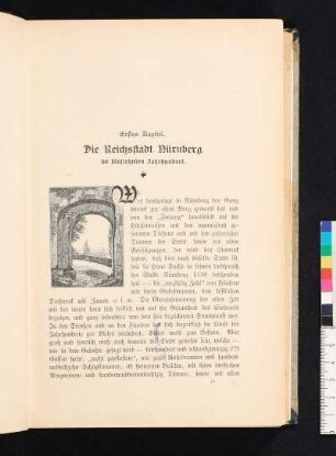 Erstes Kapitel. Die Reichsstadt Nürnberg im fünfzehnten Jahrhundert.