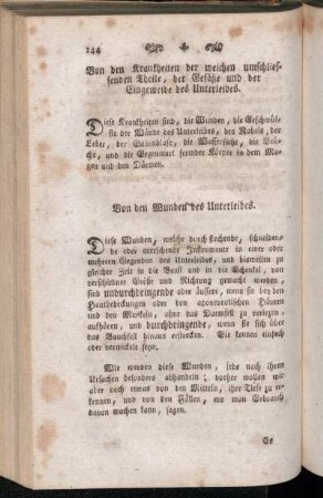 Von den Wunden des Unterleibes. - Von den durchdringenden Wunden des Unterleibes durch stechende Werkzeuge.