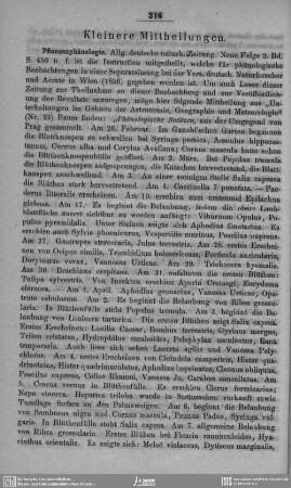 Kleinere Mittheilungen