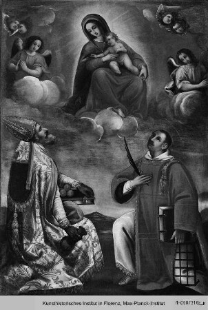 Madonna mit dem Kind in der Glorie, dem Heiligen Nikolaus und dem Heiligen Laurentius