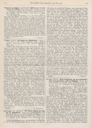 204-205 [Rezension] Dersch, Wilhelm, Kleine Mitteilungen aus dem gemeinschaftlichen Hennebergischen Archiv in Meiningen