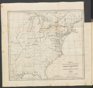 Map Shewing the Routes of the Principal Canals & Railways. In The United States & Canada 1838.