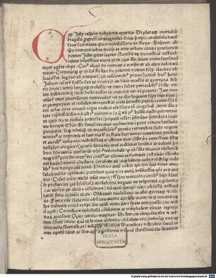 Commentarii de bello Gallico : mit der Fortsetzung des Aulus Hirtius