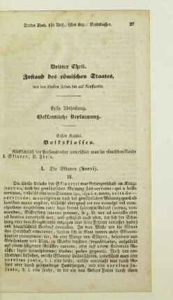Dritter Theil. Zustand des römischen Staates