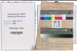 Entnazifizierung Peter Walbergs , geb. 02.10.1913 (Weber)