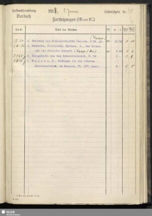 [02.01.1918-30.12.1918: Lieferschein Nr. 1-51]