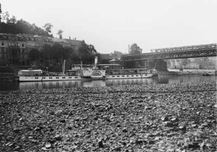 Anker- und Querkette von der Meißner Eisenbahnbrücke I, div. Signale, Dampfer "Loschwitz" (1899, Werft Laubegast)
