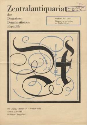 Nr. 1145: Illustrierte Bücher u. Kinderbücher