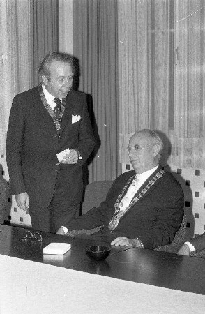 Ernennung von Oberbürgermeister Otto Dullenkopf zum Ehrensenator der Universität Karlsruhe