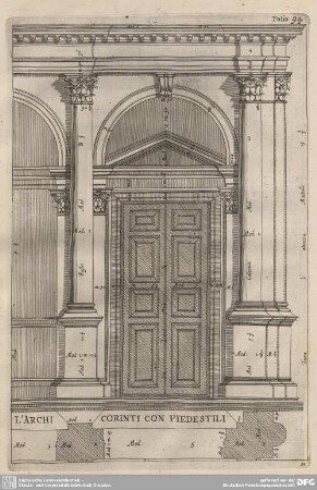 L'Archi Corinti con Piedestili.