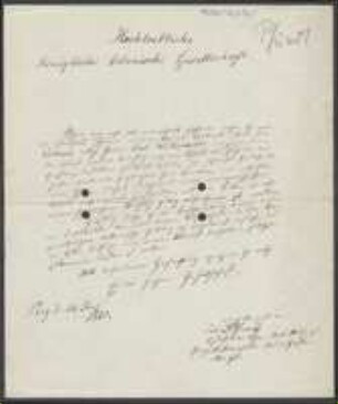 Brief von Johann Daniel Christian Pfund an Regensburgische Botanische Gesellschaft
