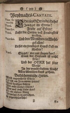 Weyhnachts- Cantate. - Sterbe- Cantate.