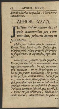 Aphor. XXVII.