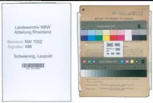 Entnazifizierung Leopold Schwiening , geb. 17.11.1892 (Kriminalobersekretaer)