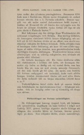Förhandlingar om fredens verkställighet.