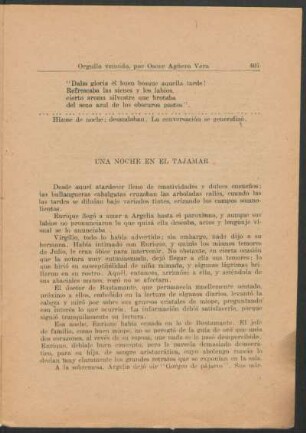 Una noche en el tajamar