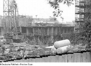 Opernhaus. Rohbau des Funktionsgebäudes