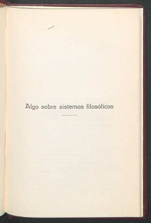 Algo sobre sistemas filosóficos