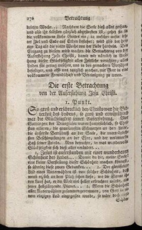 Die erste Betrachtung von der Auferstehung Jesu Christi