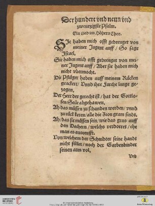 Der hundert und neun und zwentzigste Psalm