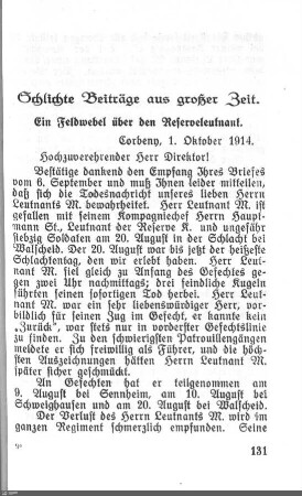 Schlichte Beiträge aus großer Zeit
