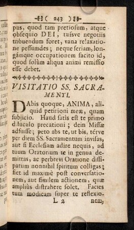 243-251, Visitatio SS. Sacramenti; ...