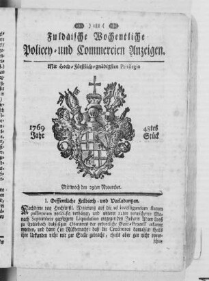 48tes Stück, Ausgabe vom 29. November 1769