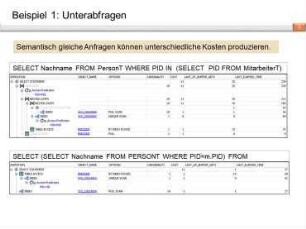 SQL-Tuning - Join oder Subquery