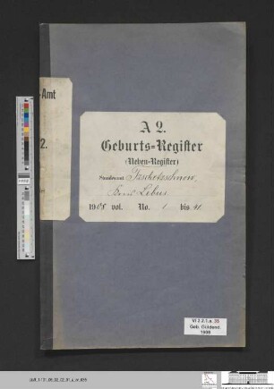 Geburtsregister Güldendorf 1908 (Zweitregister)