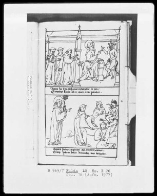 Illustrationen zur Vita Sancti Benedicti & Bis-Bini-Vita — ---, Folio 18 rectoBildseite