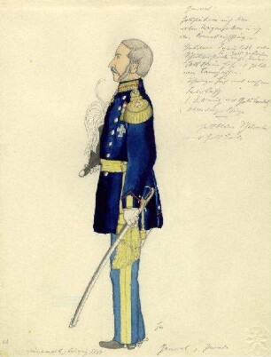 Uniformbild, General der dänischen Armee (1864)