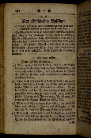 §. 6. Von schriftlichen Aufsätzen.