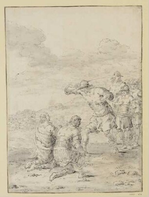 Altes Testament; Folge I, Blatt 18: David lässt Baana und Rechab bestrafen