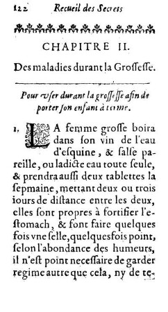 Chapitre II. Des maladies durant la Grossesse.