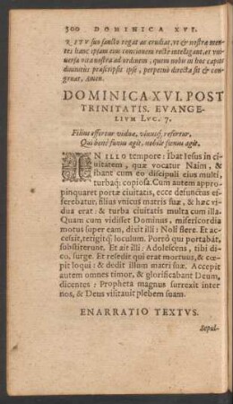 Dominica XVI. Post Trinitatis ...