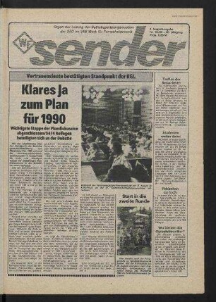 Betriebszeitung 'WF-Sender', Nr.34/1989 (4. Augustausgabe 1989)