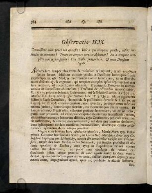 584-595, Observatio XCIX - CVI
