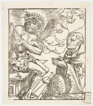 Der heilige Bernhard in Anbetung des Schmerzensmannes