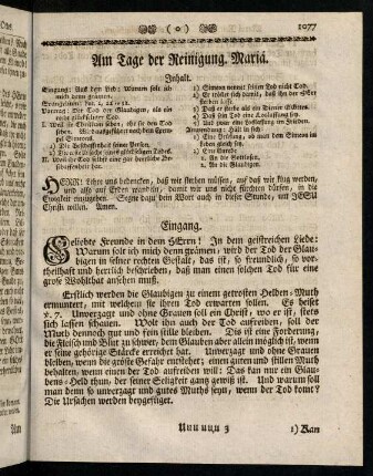 1077-1080, Inhalt; Eingang; Evangelium